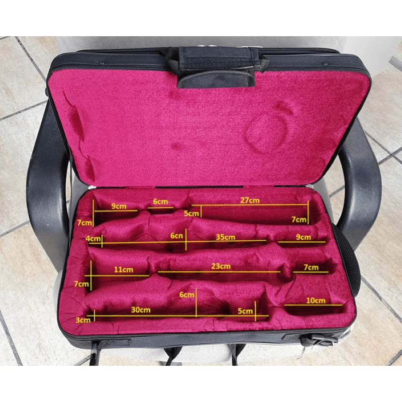 Ortolà Custodia Doppia per Clarinetto Sib-Mib Nera