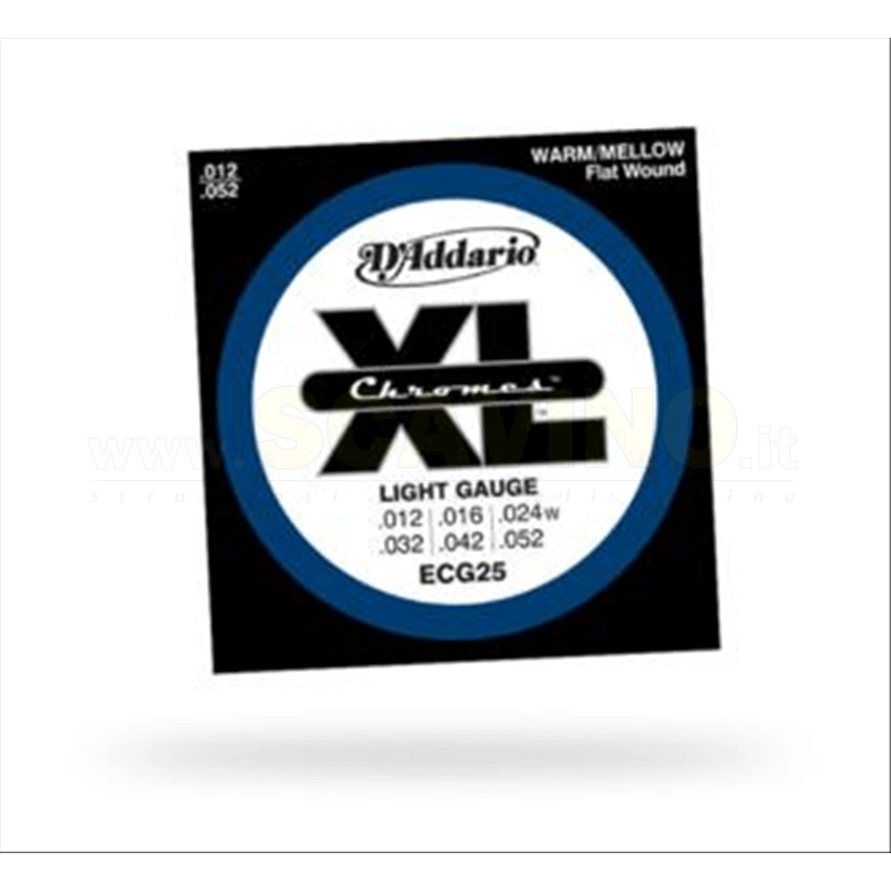 D'addario ECG25 Set Corde Flat per Chitarra Elettrica 12-52
