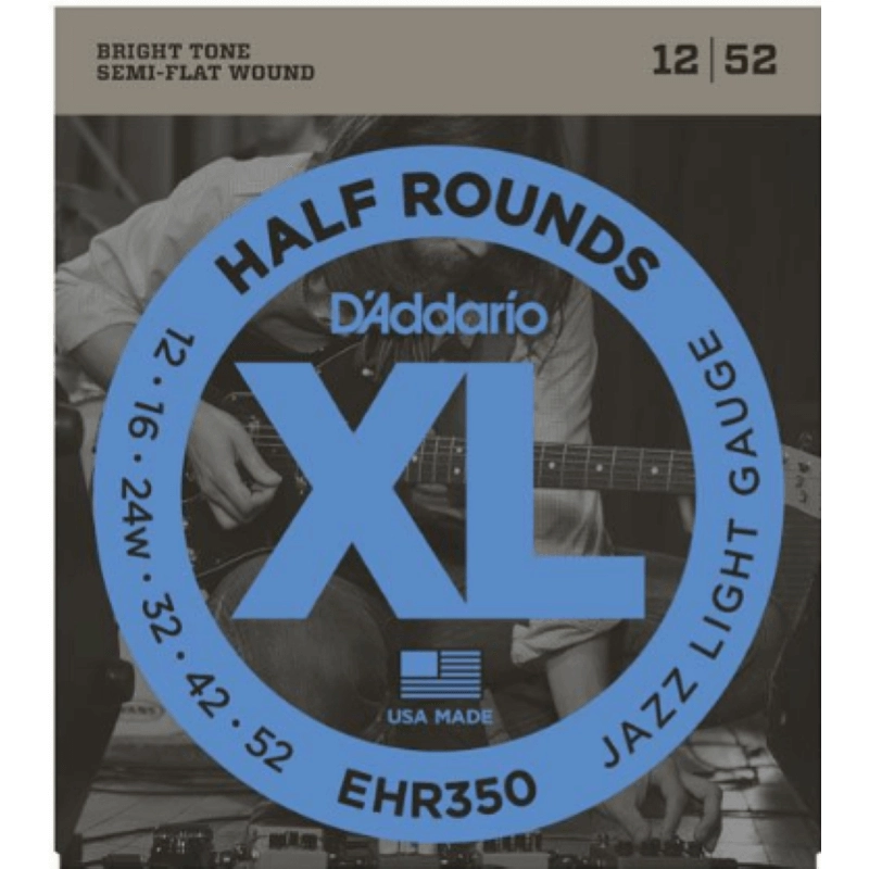 D'addario EHR350 Set Chitarra Elettrica 12-52 Half Round