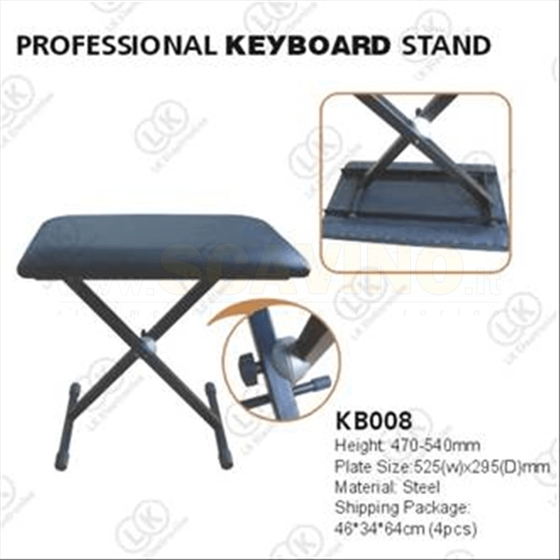 Panchetta in Metallo ad X Cuscino a Imbottitura Sottile