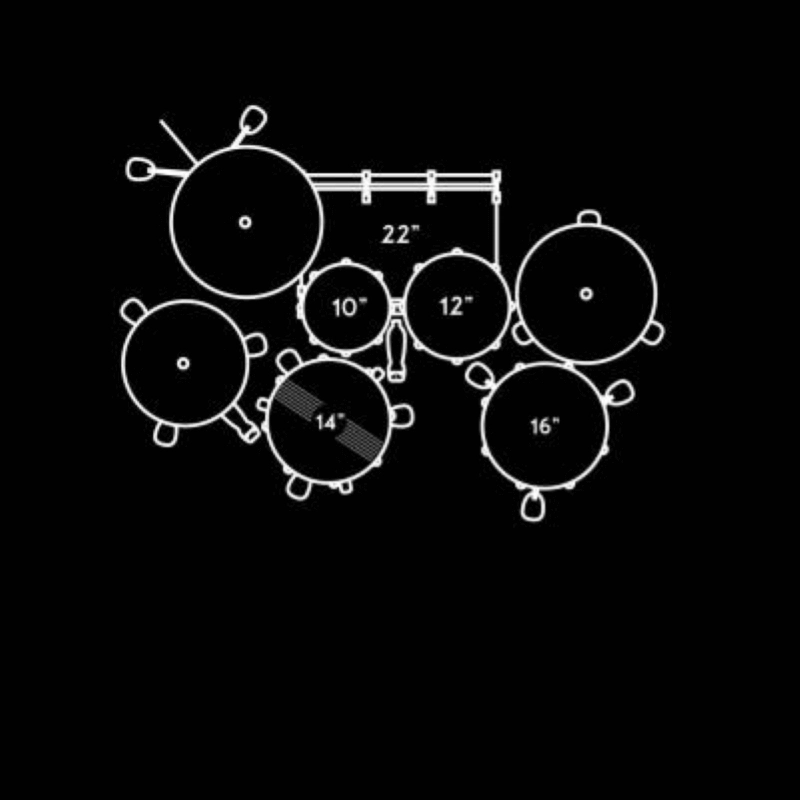 PEARL RS525SBC/C707 Batteria 22 10 12 16 14 Roadshow Bronze Metallic con Hardware e Piatti Sabian 20 16 14