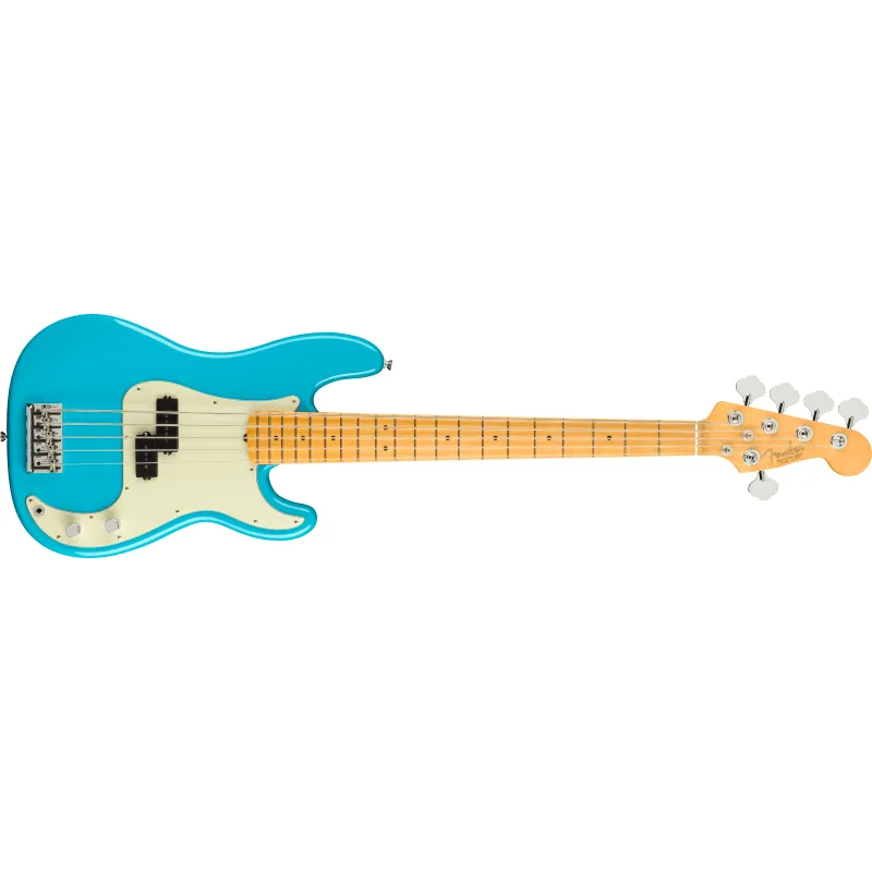 Fender American Professional II Precision Bass® V Maple Fingerboard, Miami Blue 0193962719