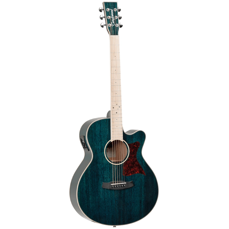 Tanglewood TW4-BLA - Chitarra acustica elettrificata - Aquamarine Blue Gloss