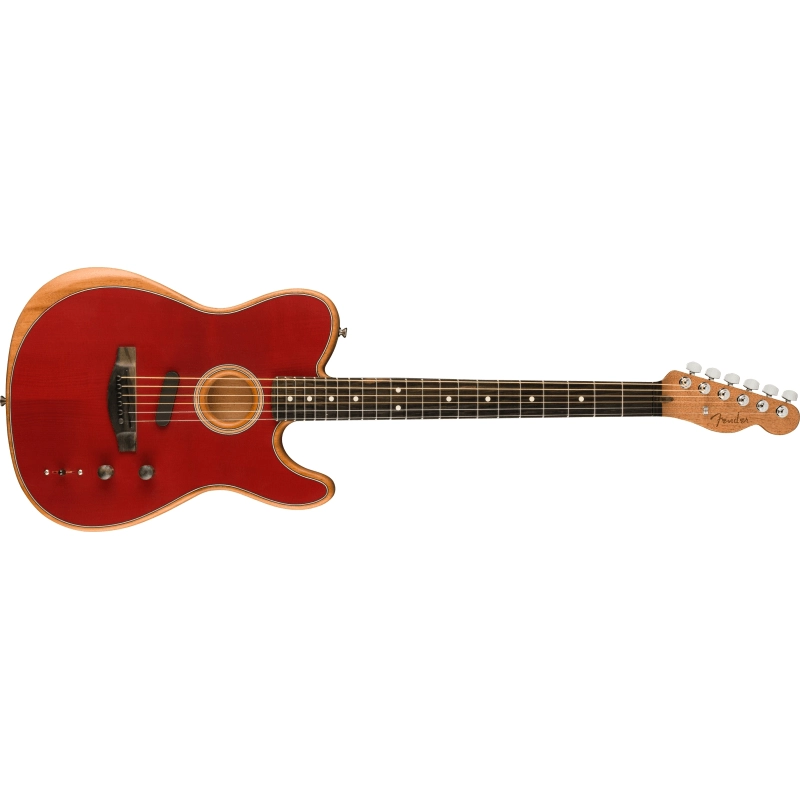 Fender American Acoustasonic® Telecaster®, Ebony Fingerboard, Crimson Red
