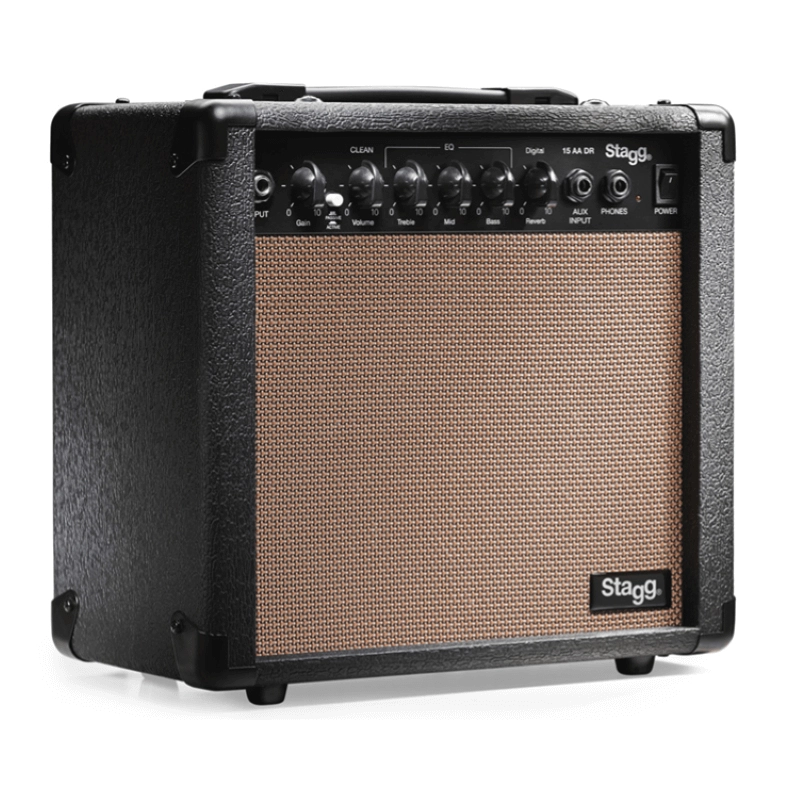 Stagg 15 AA DR EU Amplificatore per chitarra acustica 15W RMS con riverbero digitale