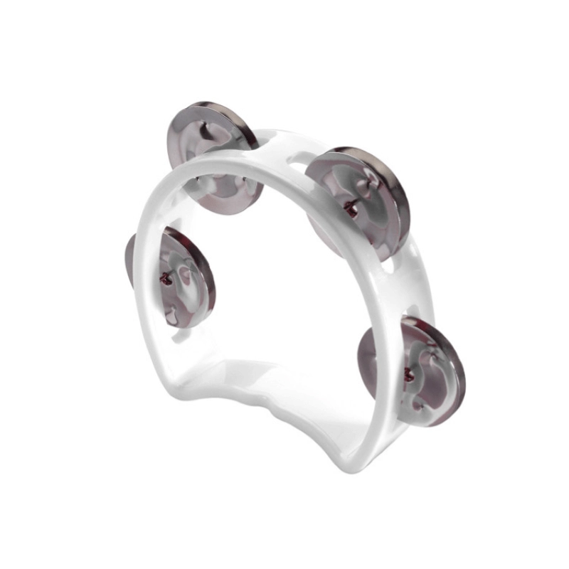 Tamburello Mini in plastica a 1/2 luna - 4 sonagli cm.10