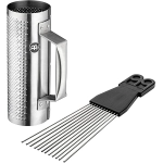 MEINL MGU4 guiro piccolo, in acciaio spazzolato e scraper in ABS