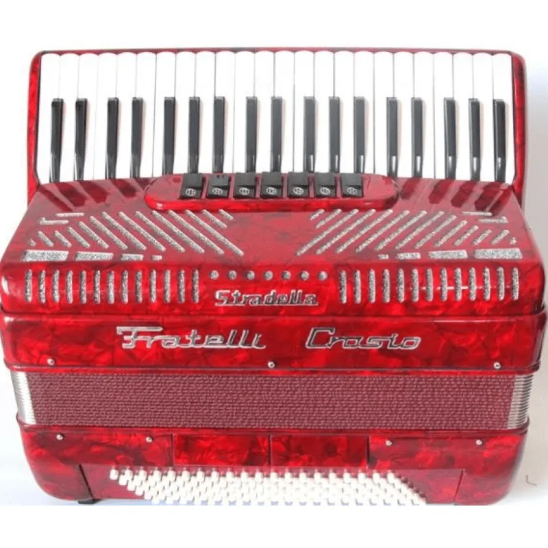Fisarmonica Crosio 120 Bassi 41 Tasti 7+2 Registri Rossa