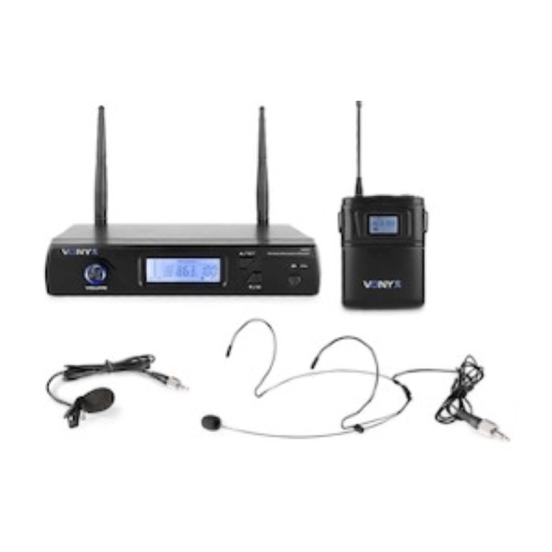 Vonyx WM61B Radiomicrofono Headset UHF 16 Ch 1 Bodyp
