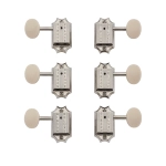 Gibson PMMH-060 Deluxe White Button Tuner Set, Vintage Nickel
