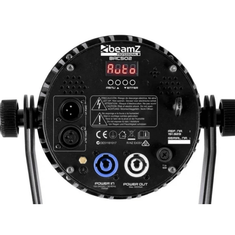 BEAMZ BAC500 PAR CON 7 LED 14W 7-IN-1 RGBA-UV-CW/WW