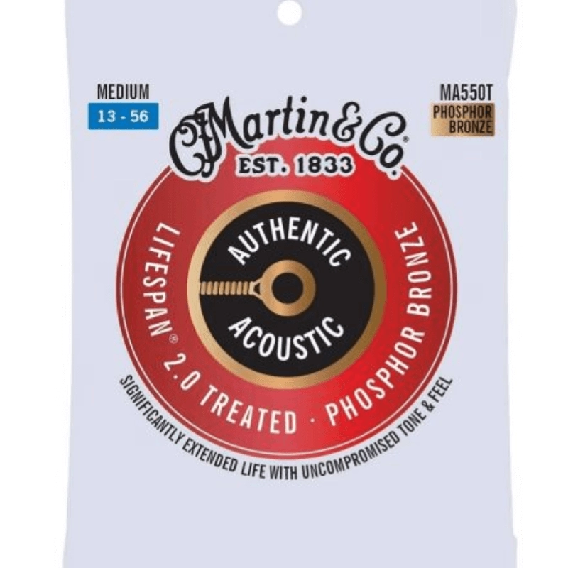 Martin & Co. MA550T Authentic Lifespan 2.0 Medium Phosphor Bronze 13-56