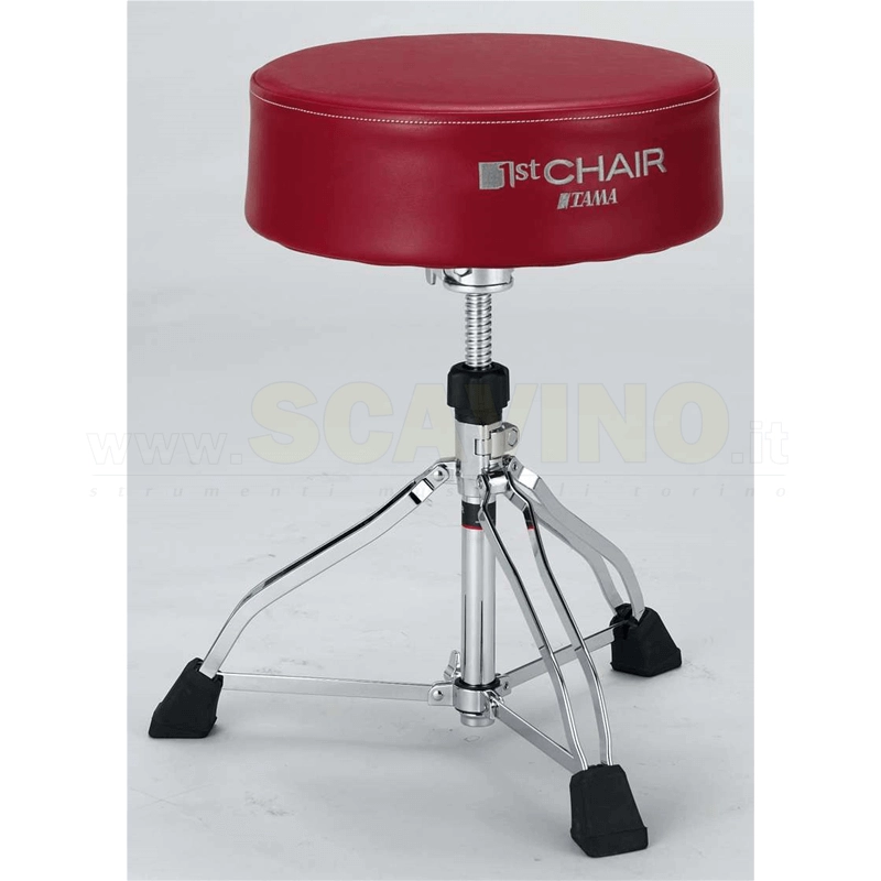 Tama HT830R 1st Chair Round Rider XL - 3 gambe - seduta in PVC rossa