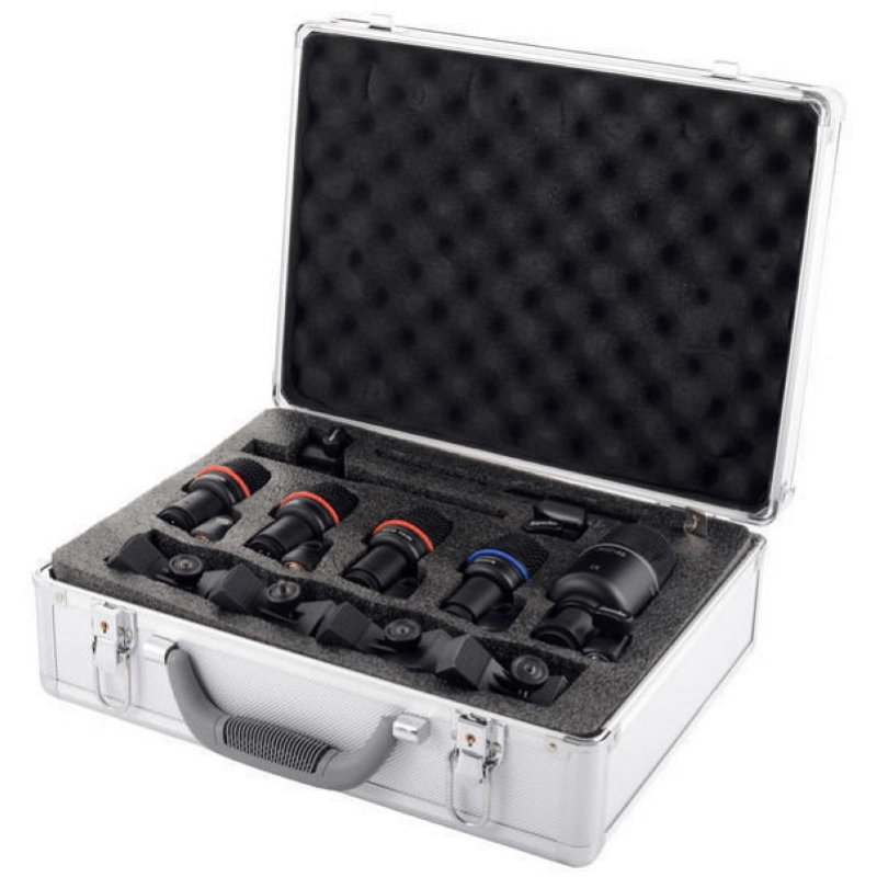 Superlux DRK K5C2 Set di 7 Microfoni per Batteria Acustica con Case Rigido