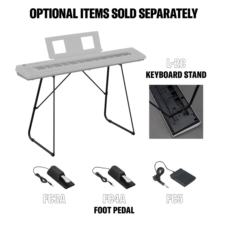 Yamaha NP32 WH Pianoforte Digitale Portatile Bianco 76 tasti
