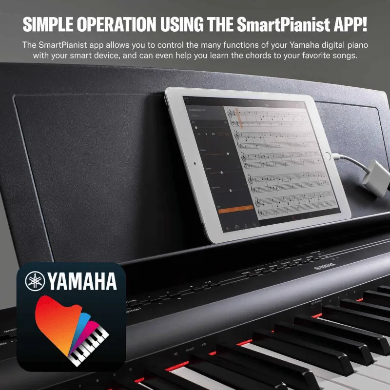 Yamaha P125 Pianoforte digitale 88 tasti, nero