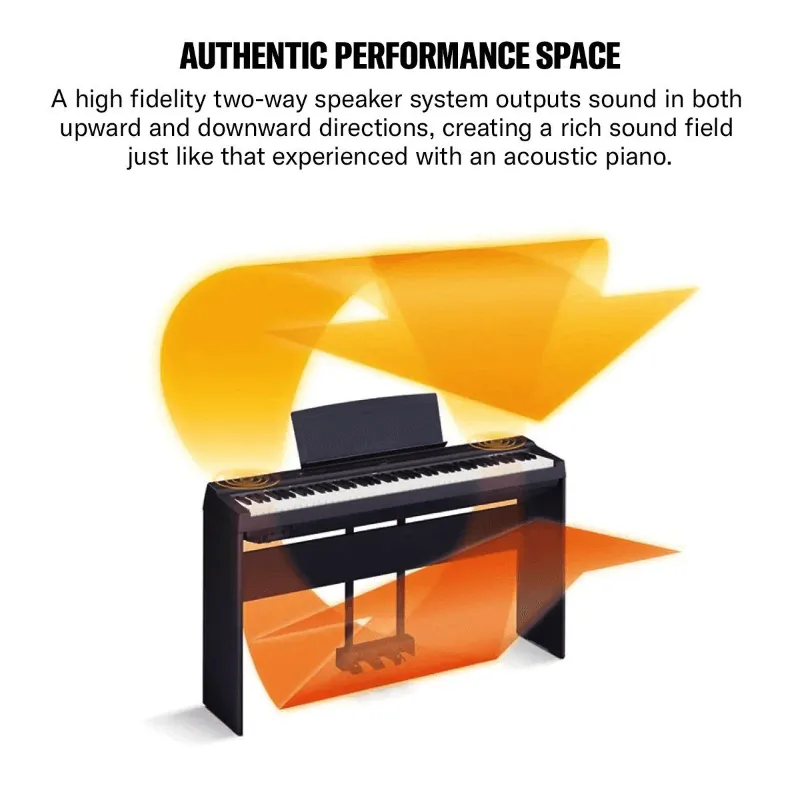 Yamaha P125 Pianoforte digitale 88 tasti, nero