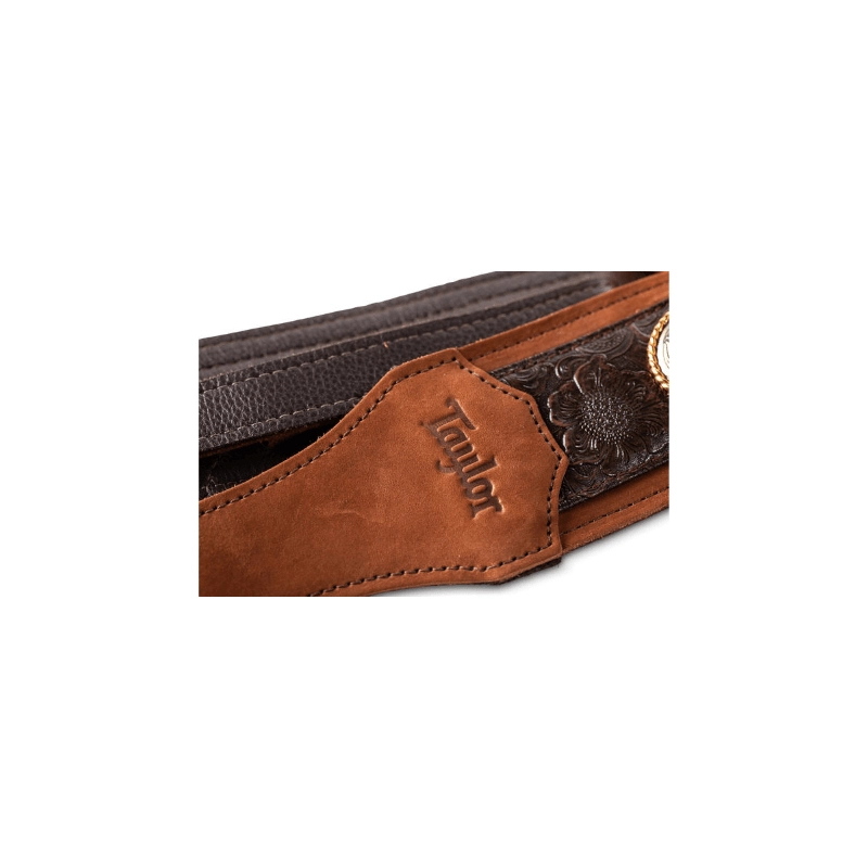 Taylor Grand Pacific Strap,Brn Lthr/Ni Concho,3" Brown