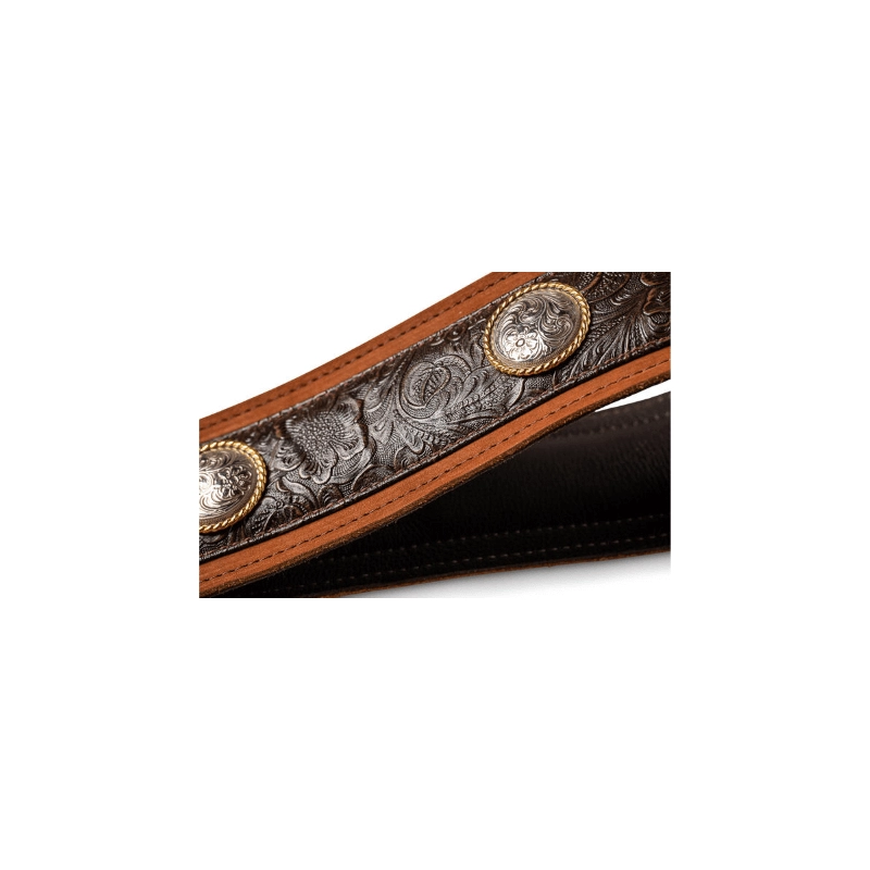 Taylor Grand Pacific Strap,Brn Lthr/Ni Concho,3" Brown