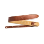 Taylor 2.5" Leather Guitar Strap - Suede Back Med Brown Leather