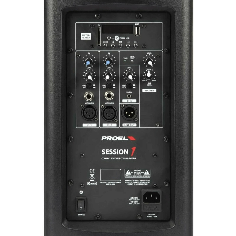 Proel SESSION1 Sistema Amplificato a Colonna Bluetooth 400W