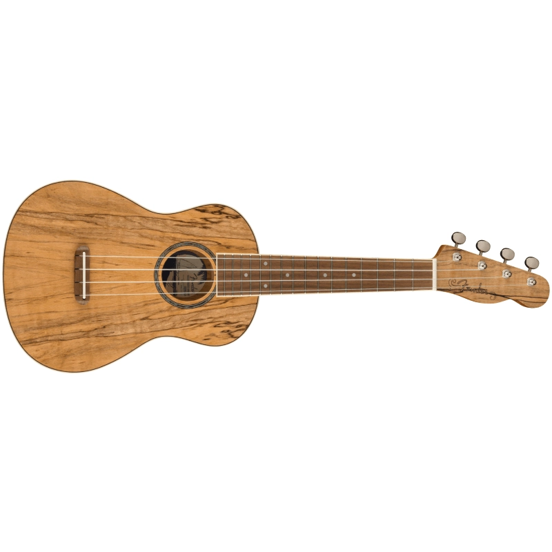 Fender Zuma Exotic Concert Ukulele, Walnut Fingerboard, Spalted Maple 0970450594