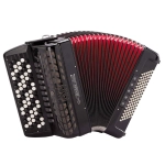 Bugari Fisarmonica 351/SE in celluloide Nera