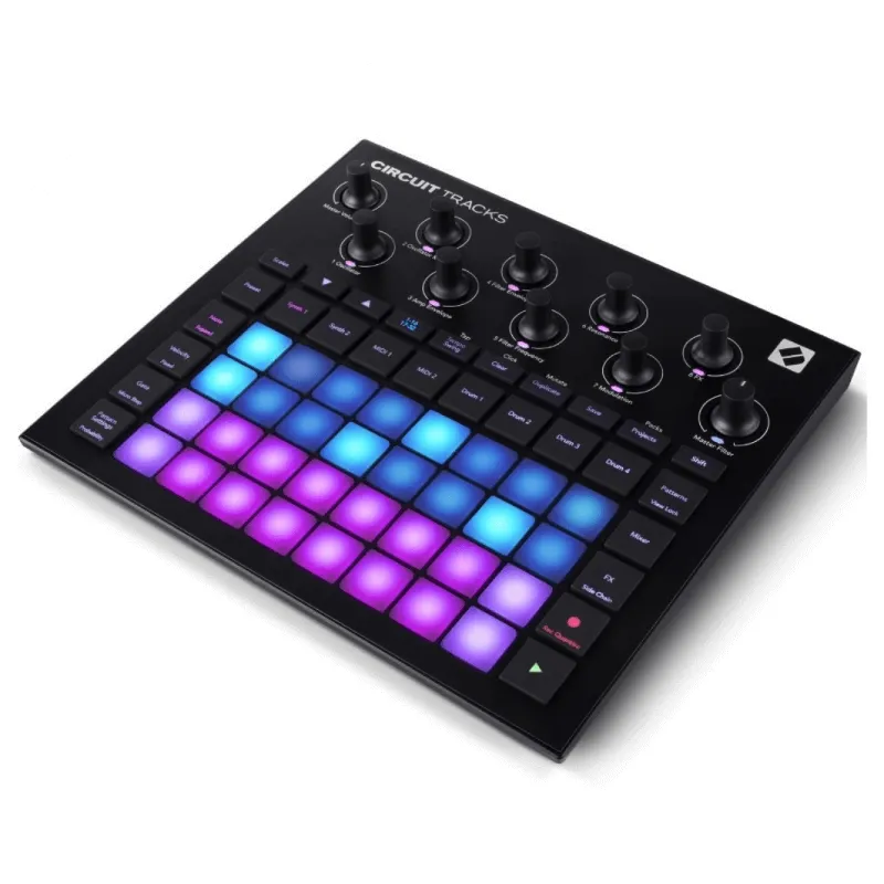 Novation Circuit Tracks Groovebox con 2 Tracce Synth Polifoniche, 4 di Batteria ed Effetti