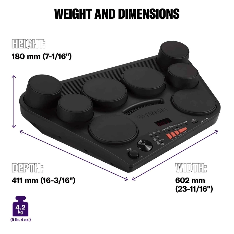 Yamaha DD75 Batteria con 8 Pad Dinamici