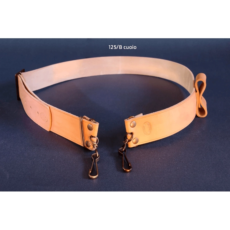 Amat 125/B Tracolla con Porta Bacchette per Tamburo da Banda in Cuoio