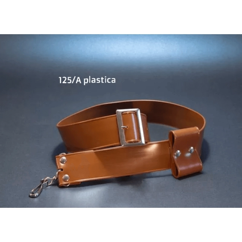 Amat 125/A Tracolla con Porta Bacchette per Tamburo da Banda in Plastica Bianca