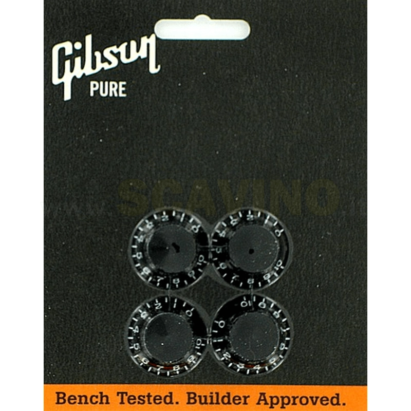 Gibson PRHK-010 top hat knobs Black 4/pkg
