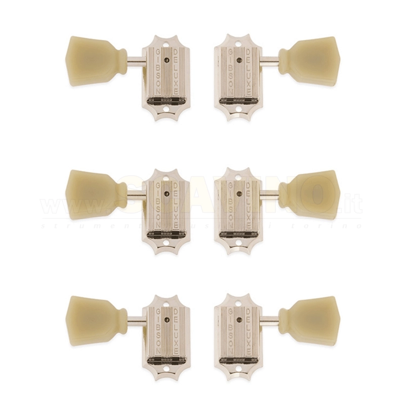 Gibson Meccaniche 3+3 Vintage Pearloid Buttons CROMATE PMMH-010