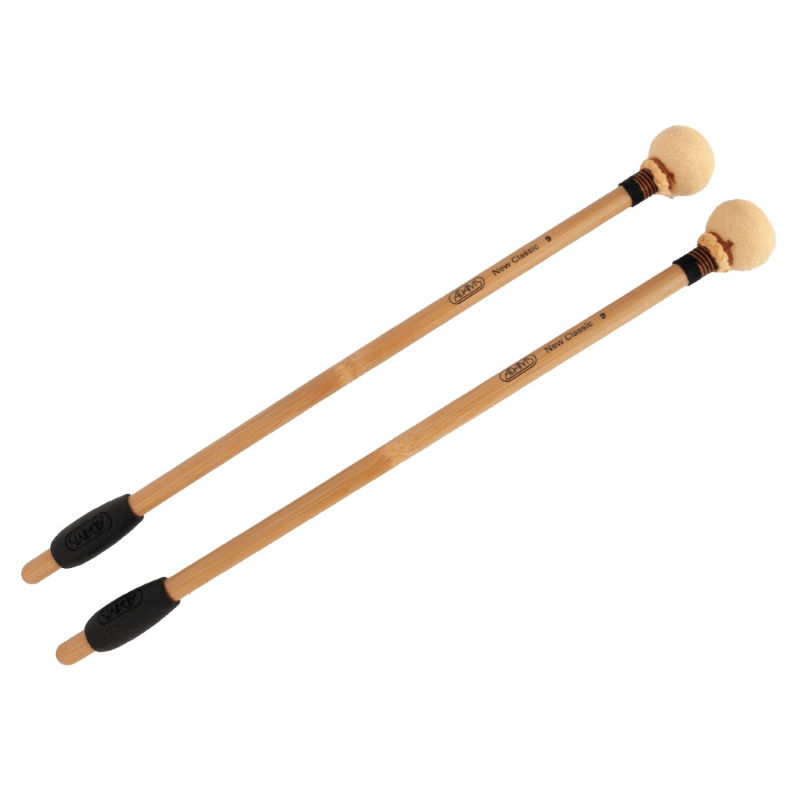 Timpani Mallets Adams NC9, New Classic series, Bamboo, Chamois on Wood