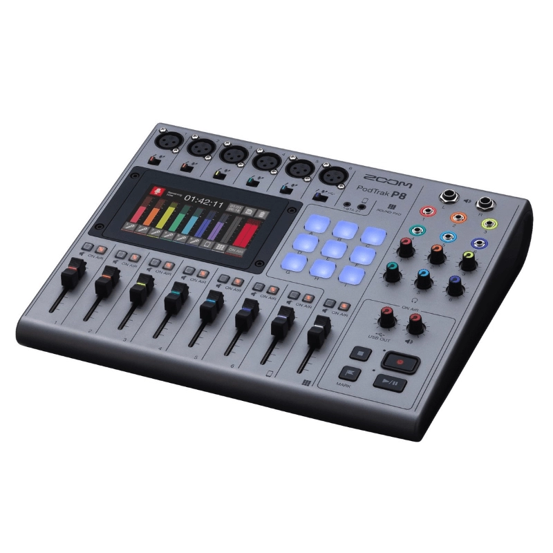 Zoom PodTrak P8 Studio Portatile per la Produzione di Podcast 8 Canali