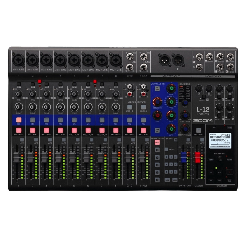 Zoom LiveTrak L12 Mixer Digitale 12 Canali con Registratore