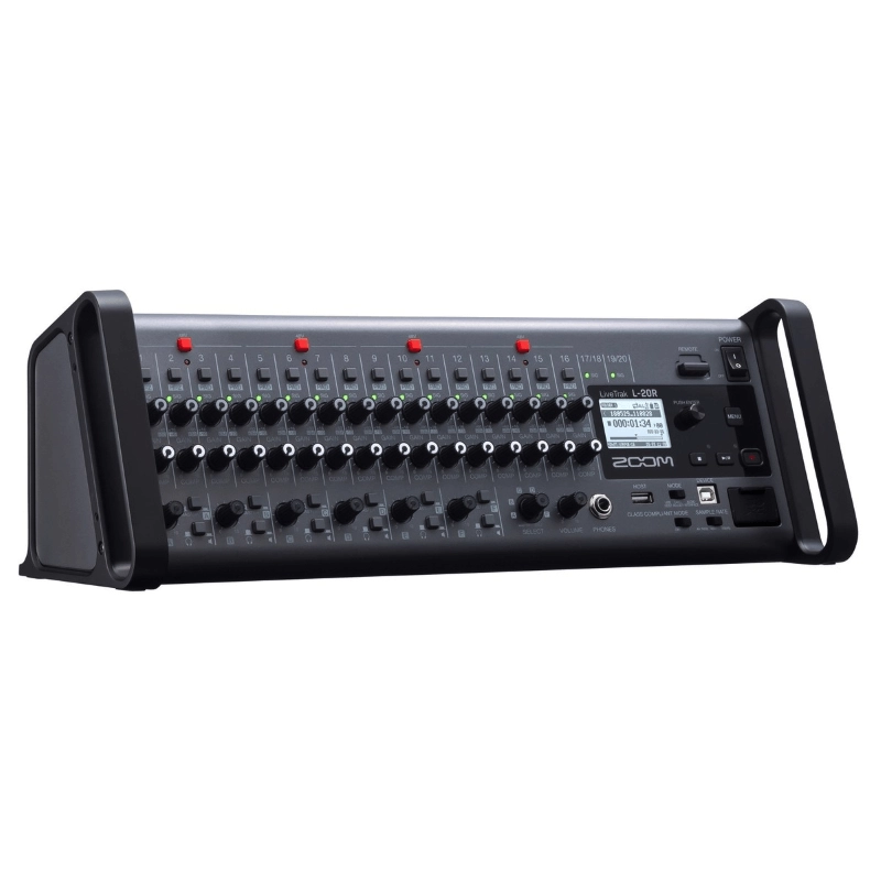 Zoom LiveTrak L20R Mixer Digitale 20 Canali con 22 Tracce di Registrazione Montabile a Rack