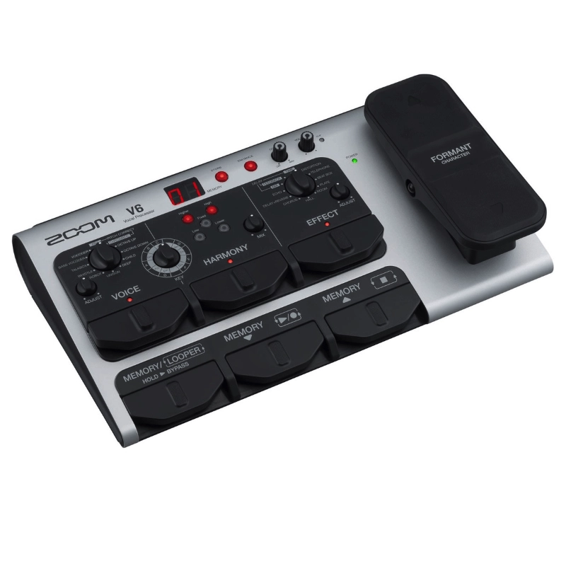 Zoom V6 Vocal Processor Processore di Effetti per Voce con Pedale