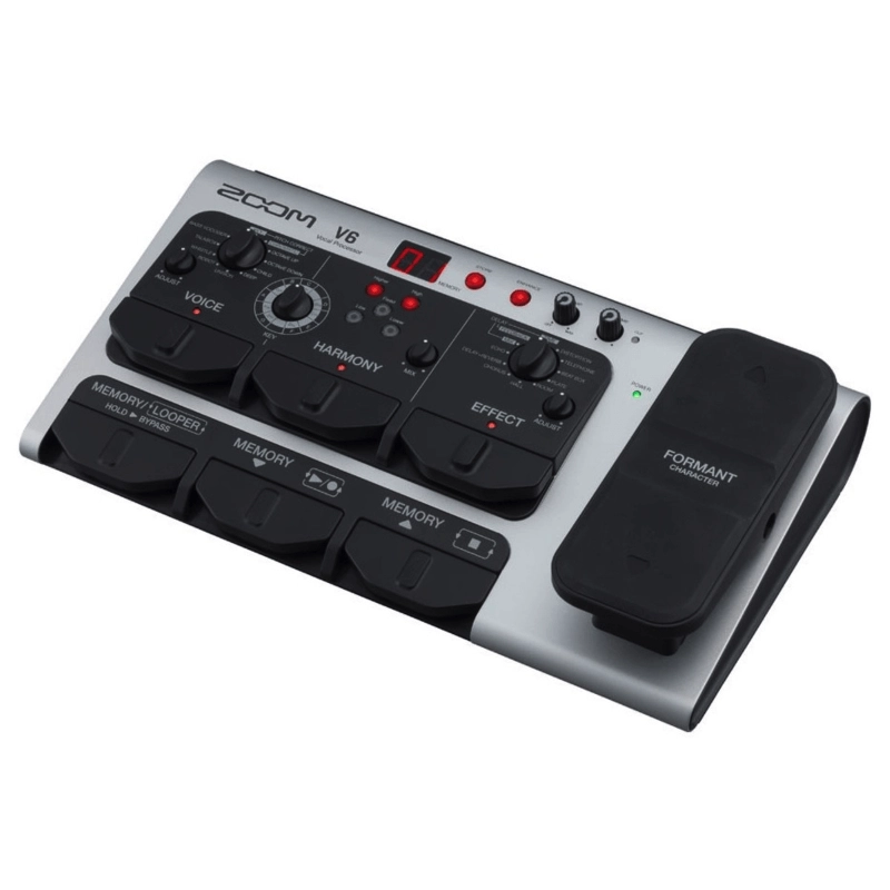 Zoom V6 Vocal Processor Processore di Effetti per Voce con Pedale