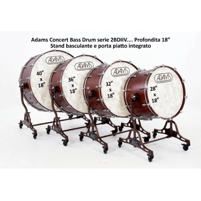 ADAMS 2BDIIV40 Grancassa 40X18" Stand Universal e Supporto Piatto