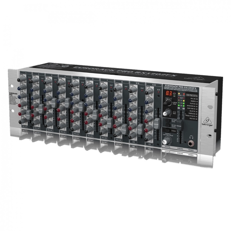 Behringer Eurorack RX1202FX Mixer Passivo a Rack 12 Ingressi con Preamp Xenyx ed Effetti