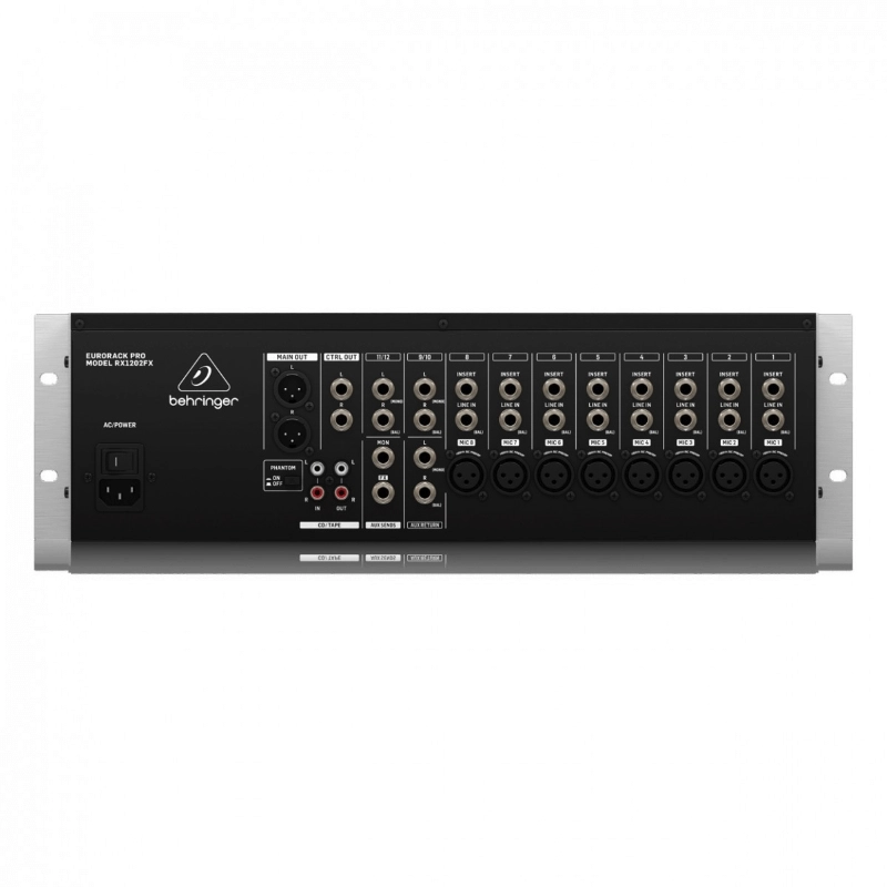 Behringer Eurorack RX1202FX Mixer Passivo a Rack 12 Ingressi con Preamp Xenyx ed Effetti