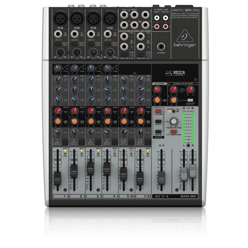 Behringer Xenyx 1204USB Mixer Passivo 12 Ingressi con Interfaccia Audio USB