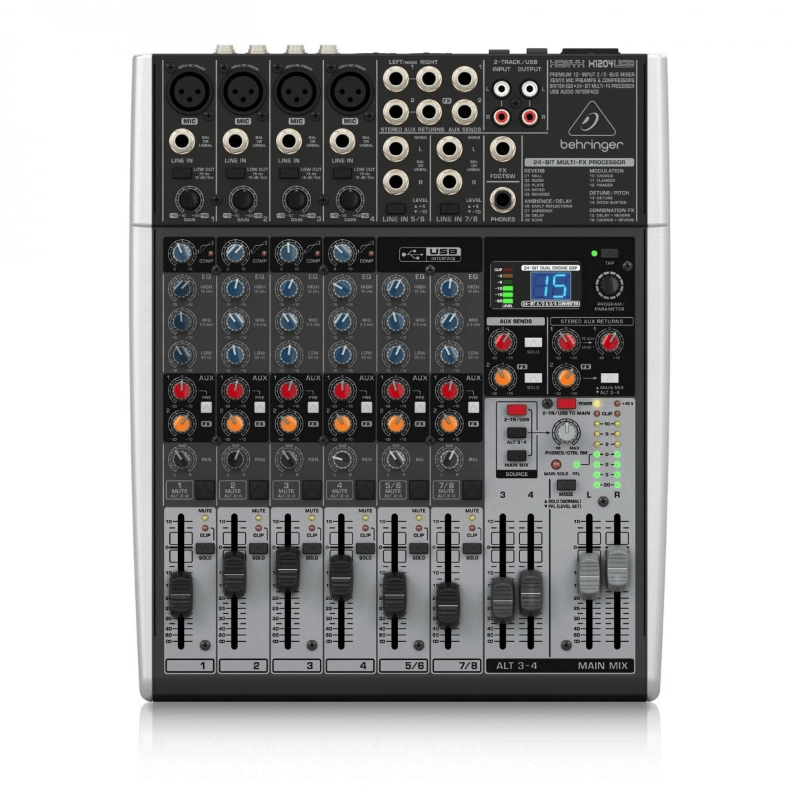 Behringer Xenyx X1204USB Mixer Passivo 12 Ingressi con Effetti