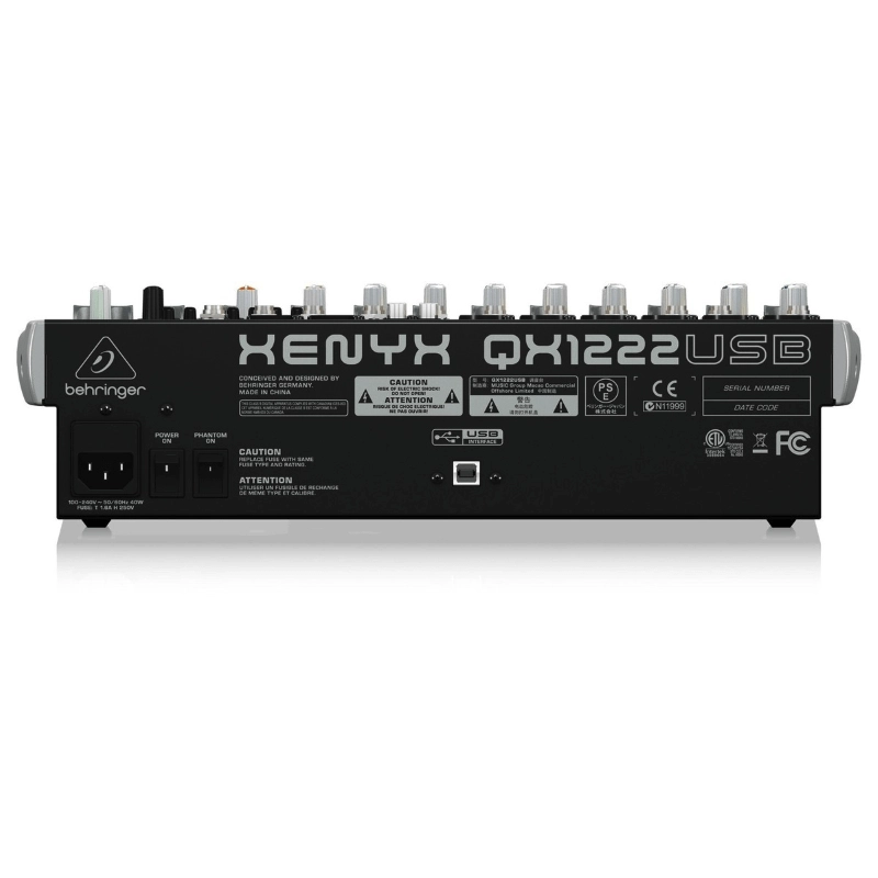 Behringer Xenyx QX1222USB Mixer Passivo 16 Ingressi con Processore Effeti e Interfaccia Audio USB e Wireless