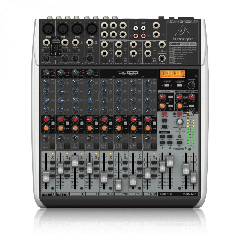 Behringer Xenyx QX1622USB Mixer Passivo 16 Ingressi con Interfaccia Audio USB