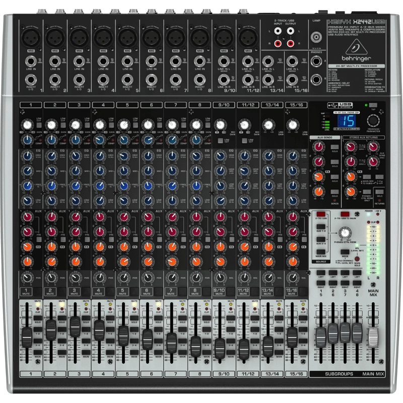 Behringer Xenyx X2442USB Mixer Passivo da Studio 24 Ingressi con Interfaccia Audio USB ed Effetti