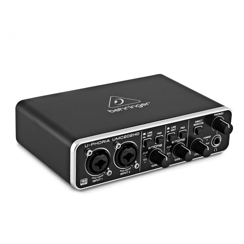 Behringer UMC202HD Interfaccia Audio USB 2X2 24 BIT/192kHZ con Preamp Midas