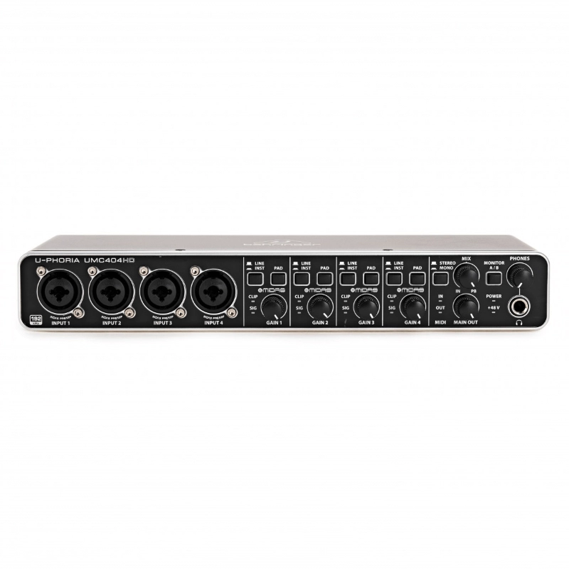 Behringer UMC404HD Interfaccia Audio 4x4 MIDI/USB con Preamp Midas e Phantom +48V