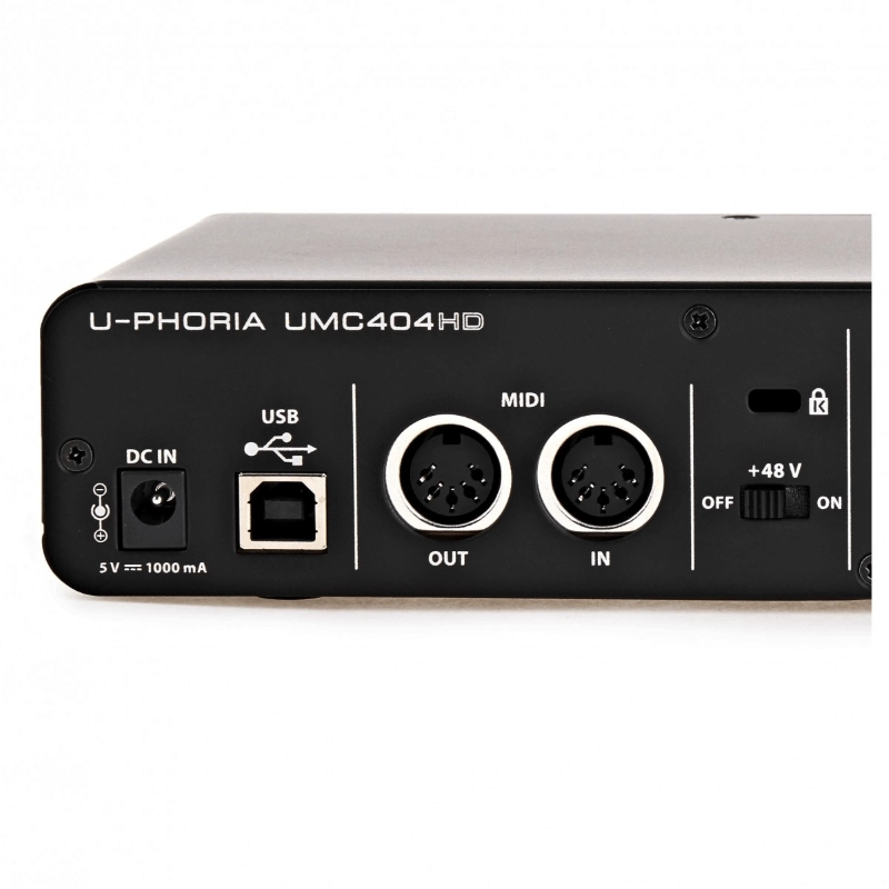 Behringer UMC404HD Interfaccia Audio 4x4 MIDI/USB con Preamp Midas e Phantom +48V
